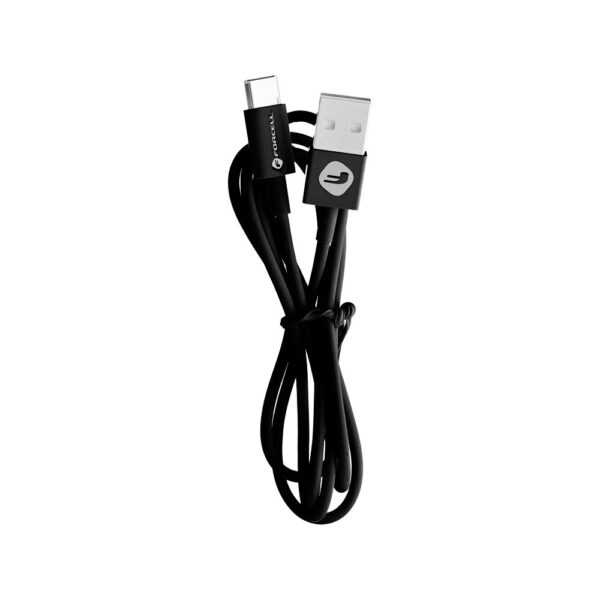 FORCELL C319 cable USB A to Type C 2,1A TUBE 1 m black – Bild 4