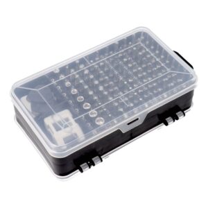 Set of service screwdrivers, bits 115-in-1 metal silver