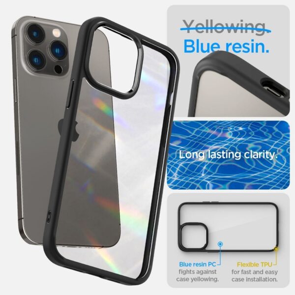 SPIGEN case ULTRA HYBRID for IPHONE 14 Pro matte black – Bild 5