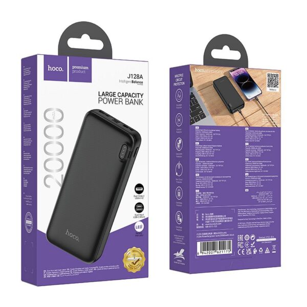 HOCO powerbank 20 000 mAh 2A J128A black – Bild 3