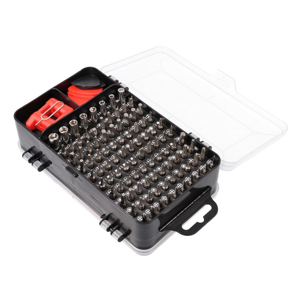 Set of service screwdrivers, bits 115-in-1 metal red – Bild 3