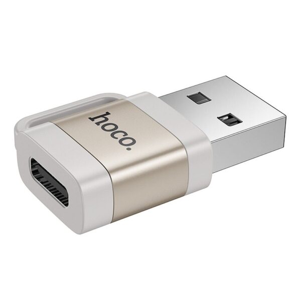 HOCO adapter OTG USB A (male) to Type C (female) 3A UA31D gray – Bild 2