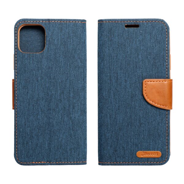 CANVAS Book case for SAMSUNG A54 5G navy blue – Bild 5