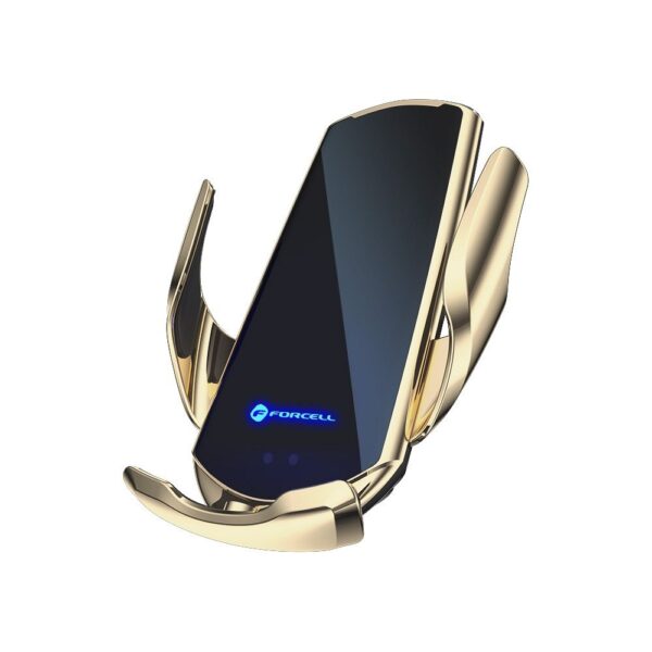 FORCELL car holder with wireless charging automatic sensor + magnetic adapters HS1 15W gold – Bild 5