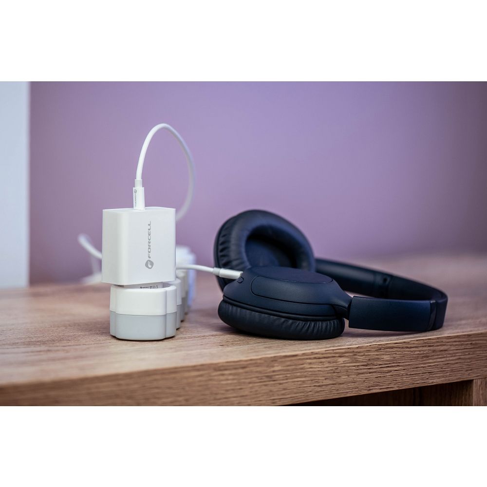 FORCELL F-ENERGY TFK-TC-45WPD travel charger Type C PD QC4.0 3A 45W white – Bild 2