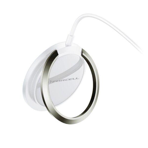 FORCELL F-ENERGY PowerPod wireless charger compatible with MagSafe with ring/kick stand 2A 15W white – Bild 4