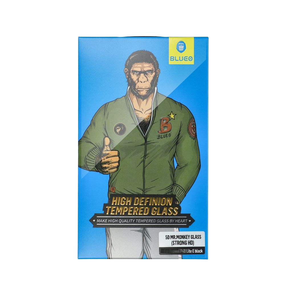 5D Mr. Monkey Glass - Apple iPhone 15 black (Strong HD)