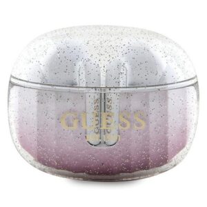 GUESS wireless earphones bluetooth TWS + docking station GUTWSHDGKEEP (Glitter gradient) pink