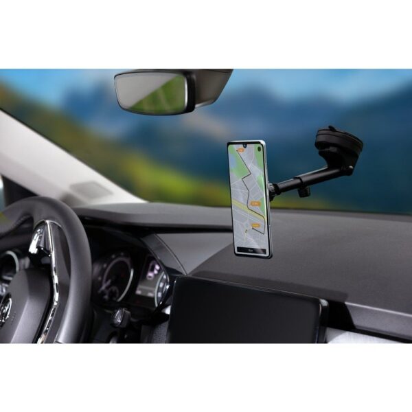 FORCELL F-Grip Excelence car holder for phone to windshield/center console/air vent magnetic black – Bild 2