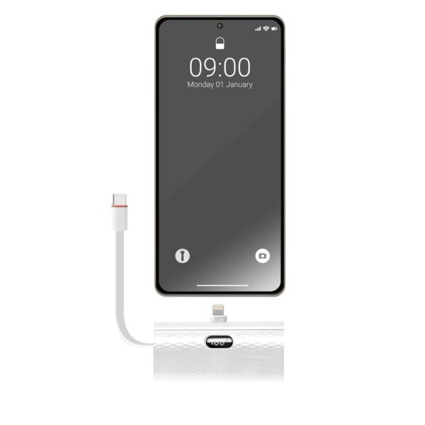 FORCELL F-ENERGY Power Plug F5K3 powerbank 5000 mAh for Lightning 8-PIN PD 20W white – Bild 3