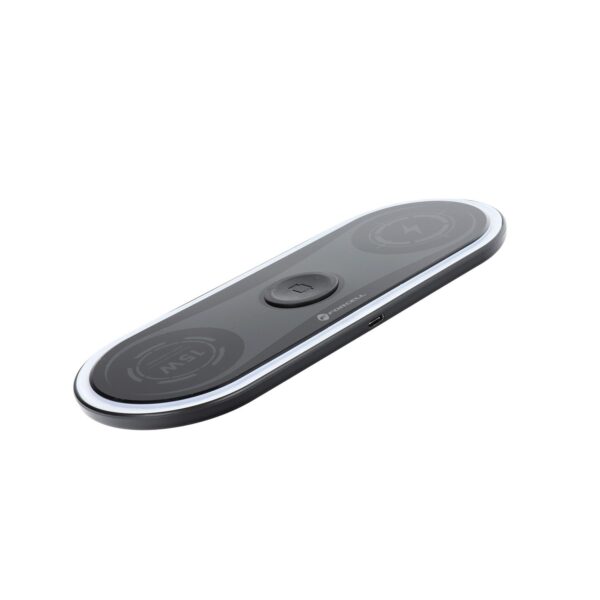 FORCELL F-ENERGY Ellipse wireless charger 3in1 compatible with Apple Qi QC 15W black – Bild 5