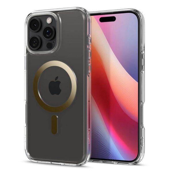 SPIGEN case ULTRA HYBRID MAG compatible with MagSafe for IPHONE 16 Pro Max gold – Bild 2