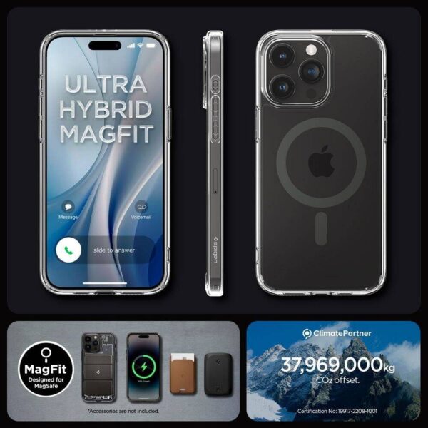SPIGEN case ULTRA HYBRID MAG compatible with MagSafe for IPHONE 16 Pro Max graphite – Bild 4