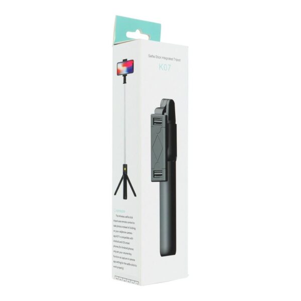 Combo selfie stick with tripod and remote control bluetooth white K07 – Bild 3
