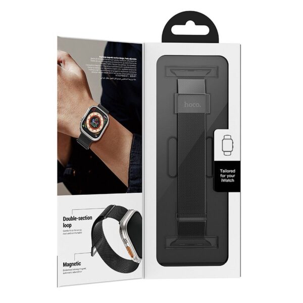 HOCO strap for Apple Watch 42 / 44 / 45 /49 mm AS101 metal gray – Bild 4