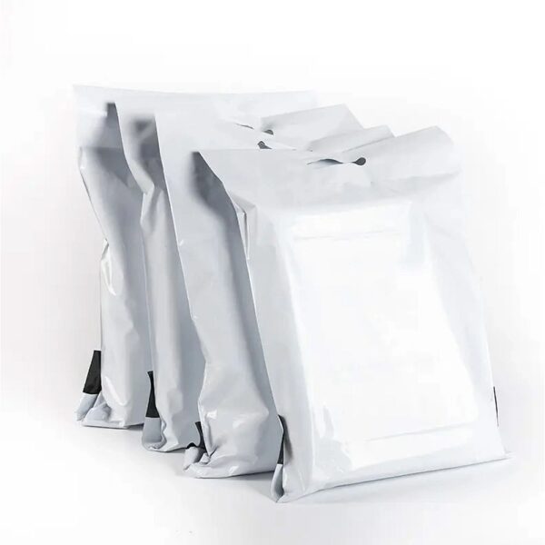 Courier foil bags with handle 400 x 500 mm + 70 mm handle RC091 50 pcs white – Bild 3