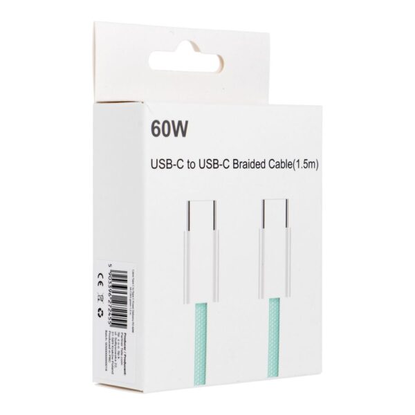 Cable Type C to Type C PD QC3.0 3A 60W C263 1,5 m green – Bild 2