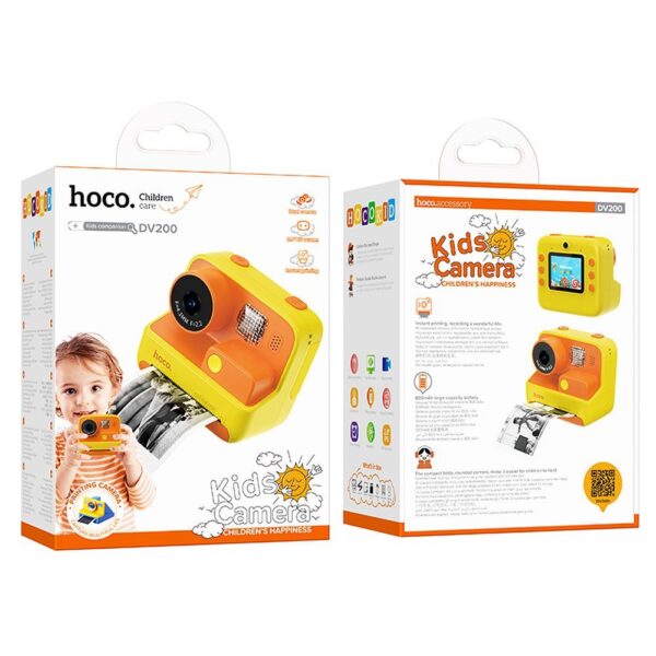 HOCO digital kids camera with printer DV200 yellow – Bild 3