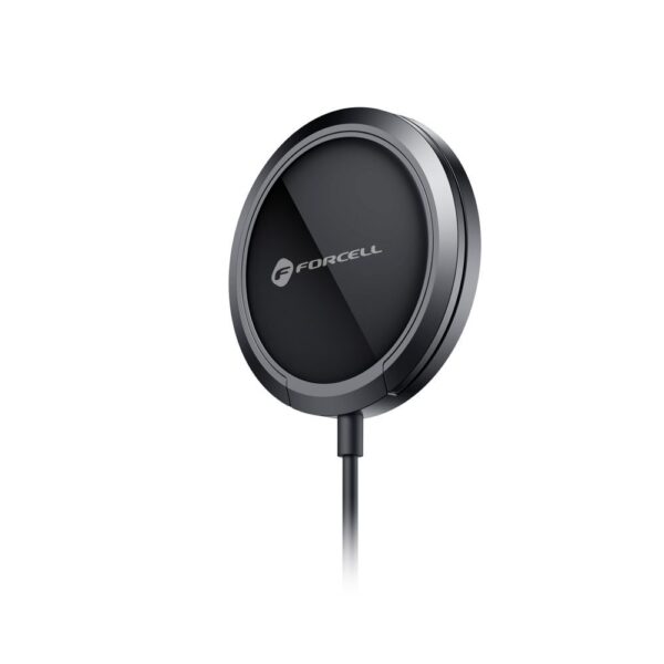FORCELL F-ENERGY PowerPod wireless charger compatible with MagSafe with ring/kick stand 2A 15W black – Bild 3