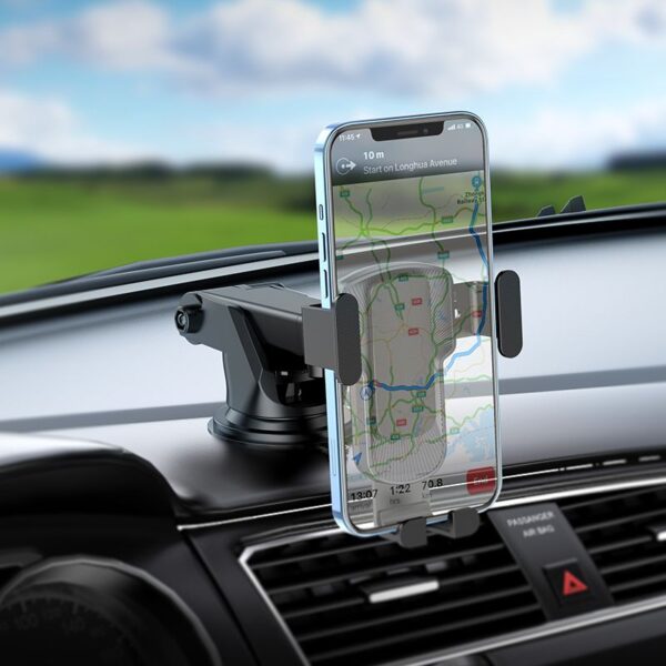 HOCO gravity car holder for windshield / center console CA104 black – Bild 4