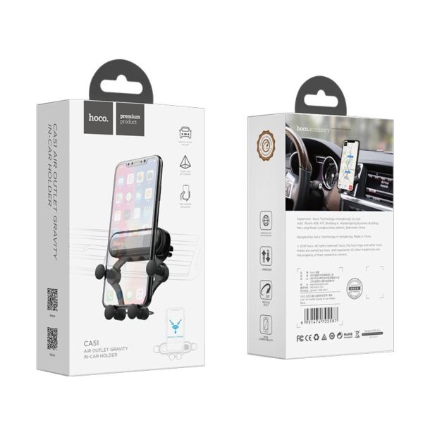 HOCO gravity car holder for air vent CA51 black – Bild 5