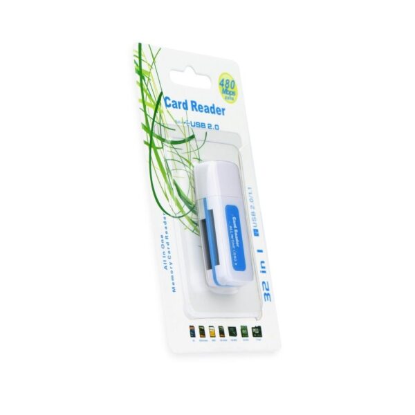 Memory Card Reader USB 2.0 blue white – Bild 5