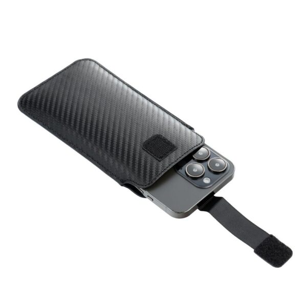 POCKET Carbon Universal Case - Size 17 - for SAMSUNG A02s / A03s / A05 / A05s / A12 / A15 / A21s / A25 / A32 5G / A42 5G / A72 5G / M12 XIAOMI Redmi 9A / 9AT / 9c / Note 10 PRO / Mi11 OPPO A52 / A72 / A92 REALME 7i VIVO Y52 5G / Y72 5G – Bild 2