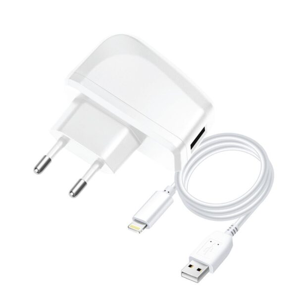 BLUE STAR LITE travel charger 1A 5W USB A + cable USB A to Lightning TFK-TC-1095B white – Bild 2