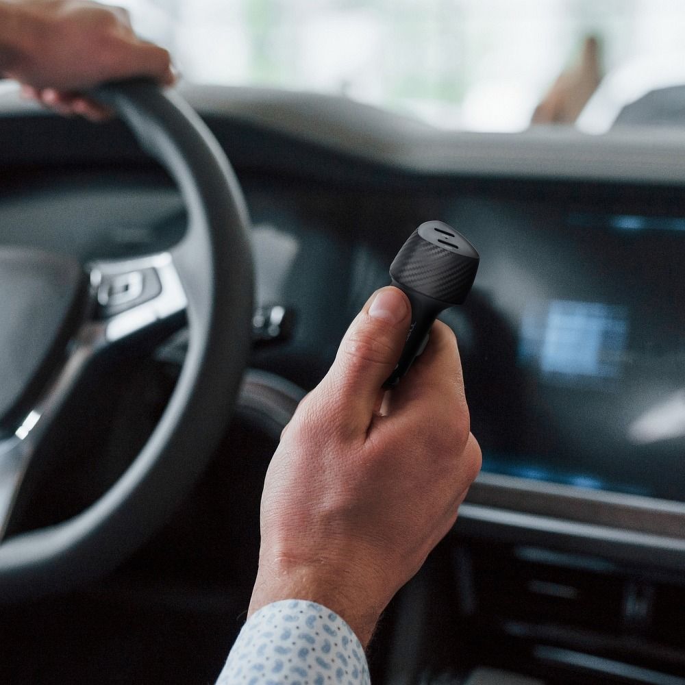 FORCELL CARBON car charger Type C 3.0 PD20W + Type C 3.0 PD20W CC50-2C black (Total 40W) – Bild 2