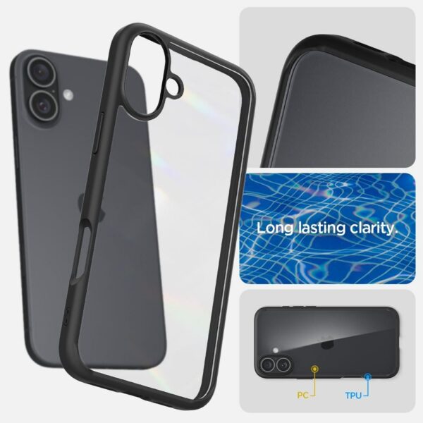 SPIGEN case ULTRA HYBRID for IPHONE 16 Plus matte black – Bild 2