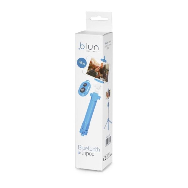 Combo selfie stick with tripod and remote control bluetooth blue – Bild 4