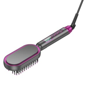 HOCO electric straightening hair comb with digital display HP44 rose red