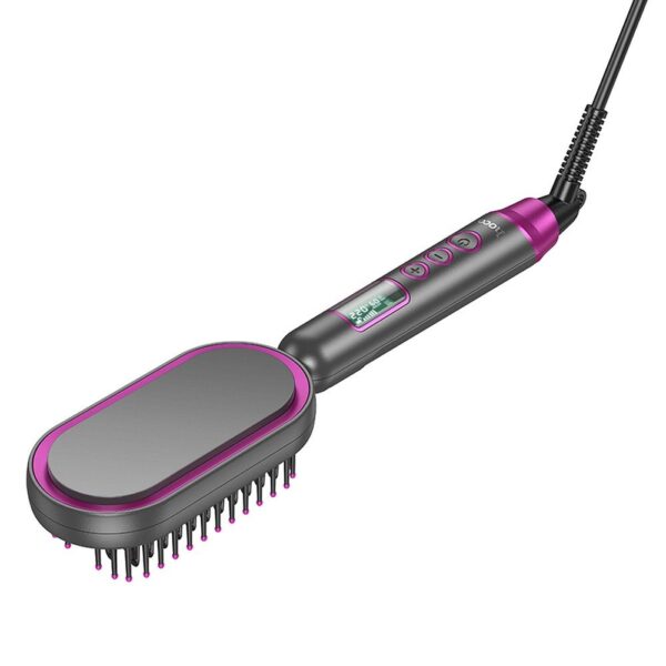 HOCO electric straightening hair comb with digital display HP44 rose red