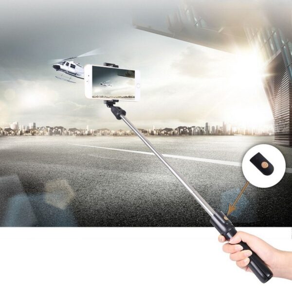 Combo selfie stick with tripod and remote control bluetooth white K07 – Bild 5