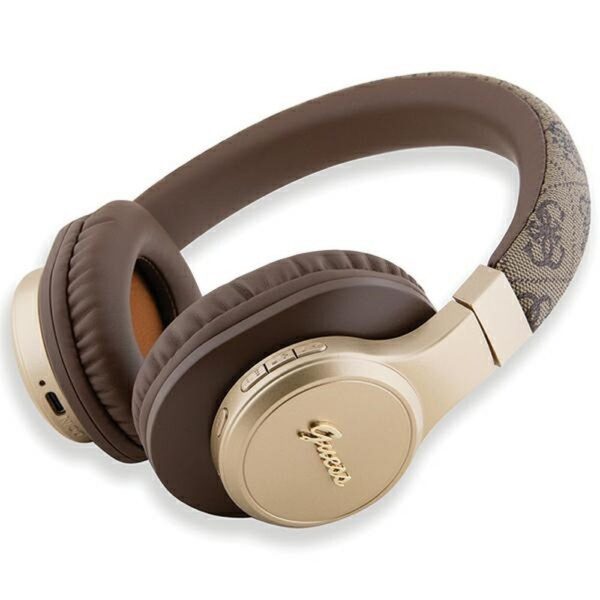 GUESS wireless headphones bluetooth GUBH604GEMW (4G Script) brown – Bild 3