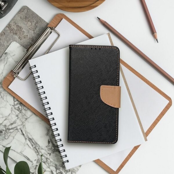FANCY Book case for SAMSUNG A72 LTE ( 4G ) black / gold – Bild 5