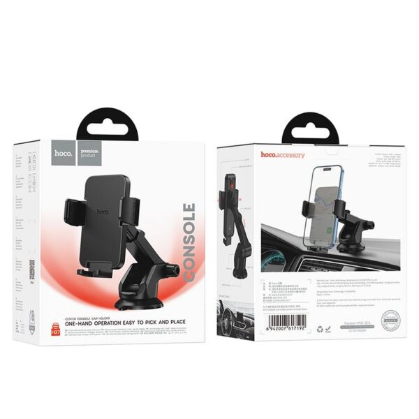 HOCO car phone holder for windshield / center console H37 black – Bild 3