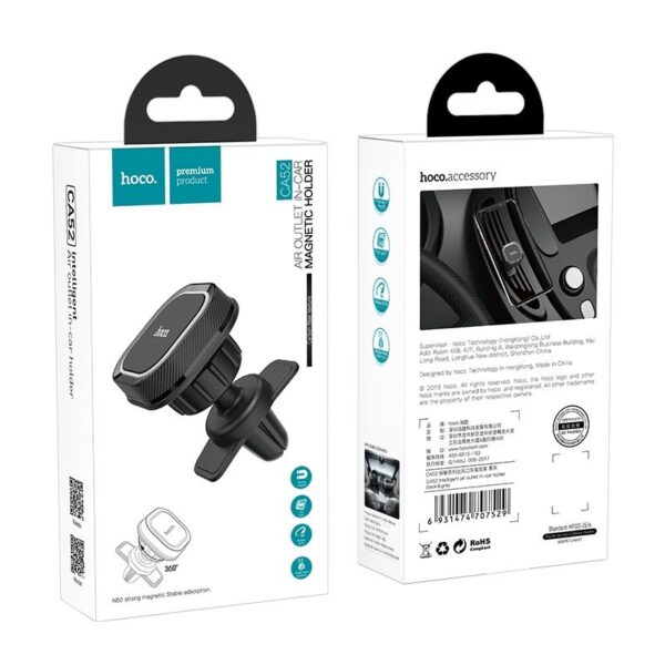 HOCO magnetic car holder for air vent CA52 black – Bild 3