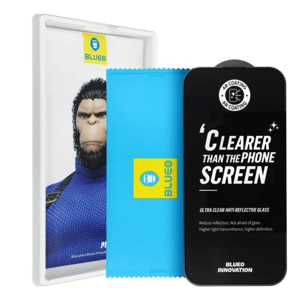 5D Mr. Monkey Glass - Apple iPhone 16 Pro Max black (Strong Premium AR) – Bild 3