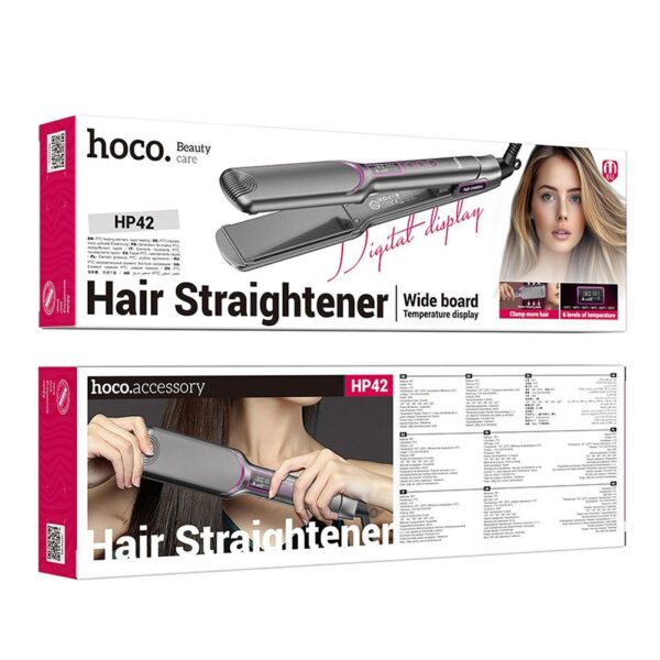 HOCO electric straightening hair with digital display HP42 gray – Bild 4
