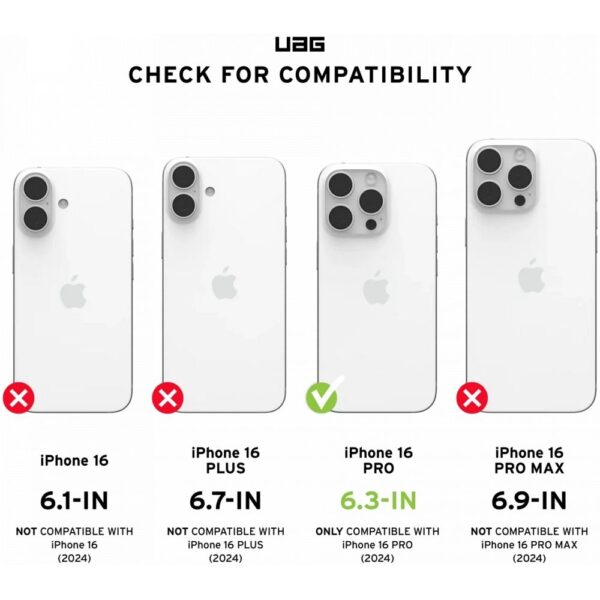 Case (UAG) Urban Armor Gear Pathfinder compatible with MagSafe for IPHONE 16 Pro silver – Bild 5