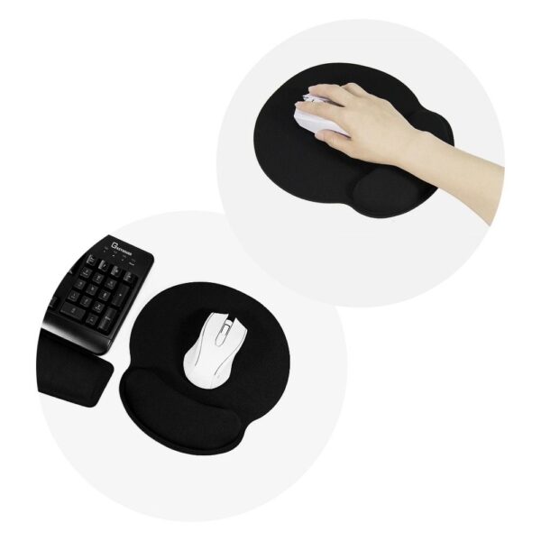 Ergonomic mousepad wrist support 250 x 230 x 25 mm black – Bild 2