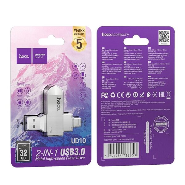 HOCO pendrive USB A + Type C UD10 32GB USB3.0 – Bild 5