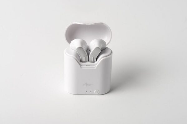 Bluetooth earphones TWS ART AP-TW-B2 with microphone for micro white/silver – Bild 5