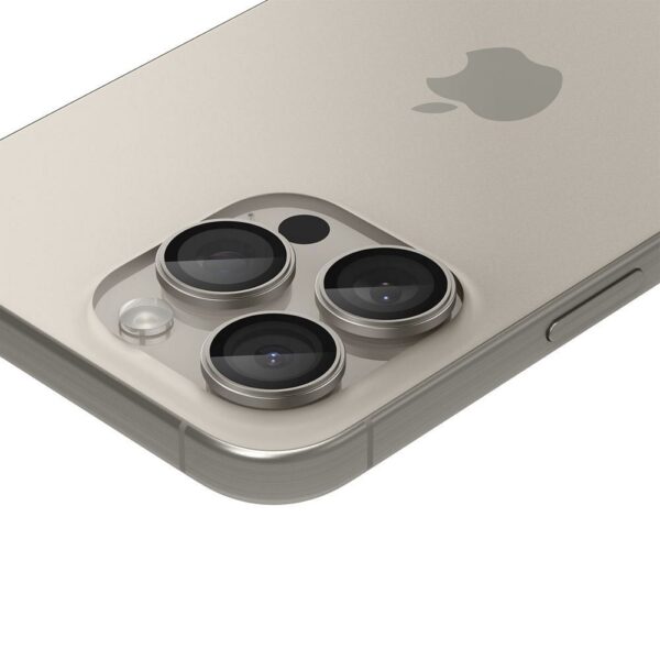 SPIGEN camera protector OPTIK.TR ”EZ FIT” 2-pack for IPHONE 14 Pro / Pro Max / 15 Pro / Pro Max natural titanium – Bild 5