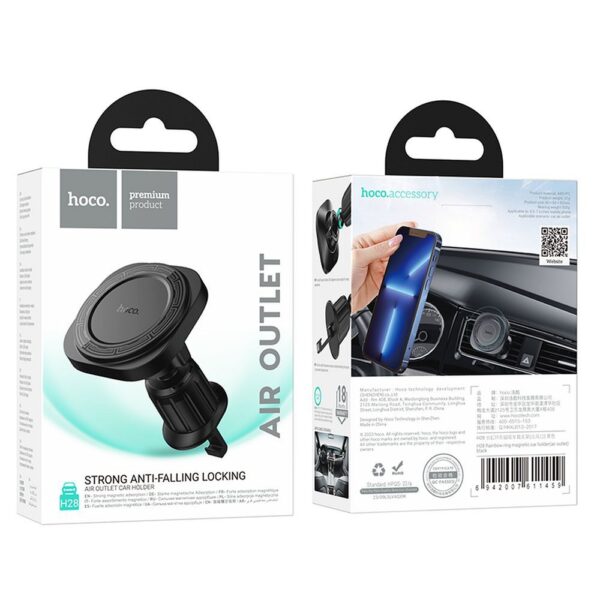 HOCO car holder for phone to air vent compatible with MagSafe H28 black – Bild 5