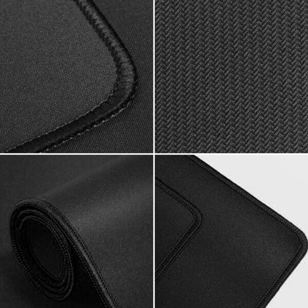 Gaming mouse and keyboard pad 1200 x 600 x 2 mm black with stitching – Bild 3