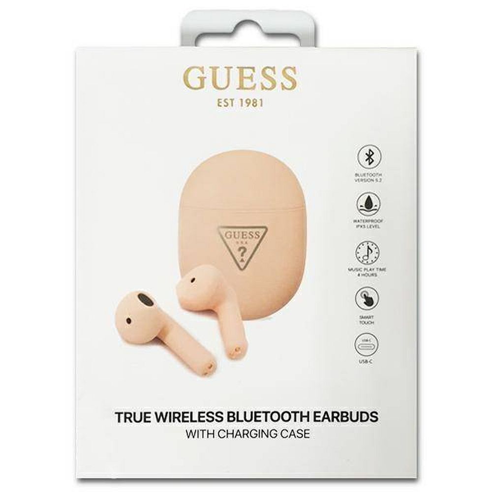 Bluetooth Earphones Stereo TWS GUESS with docking station GUTWST82TRP (Triangle Logo / pink) – Bild 2
