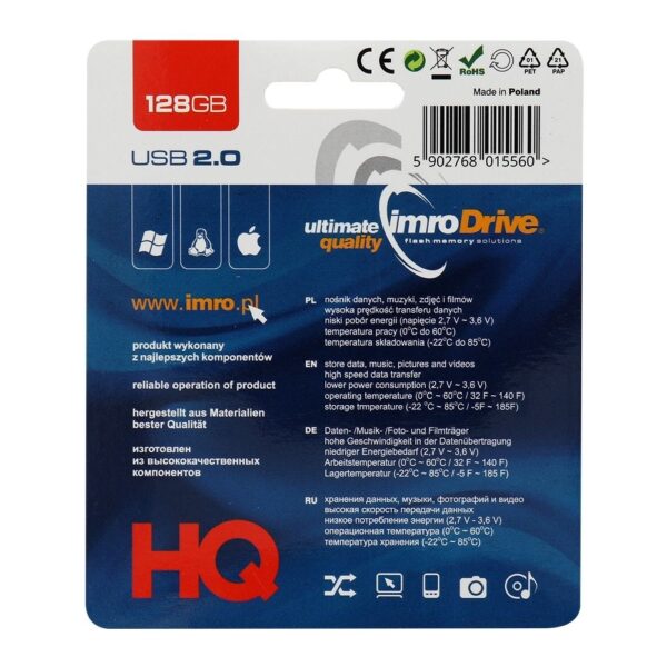 IMRO pendrive BLACK 128GB USB2.0 – Bild 2