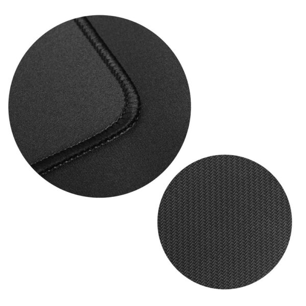 Mousepad 350 x 250 x 3 mm black with black stitching – Bild 2